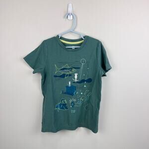 Tea Collection Short Sleeve Green Underwater Graphic T-Shirt 8